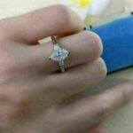 2.16 Ctw Solitaire Marquise Cut White Diamond Fancy Engagement Ring 925 Sterling Silver