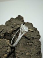 2.26 Ctw Brilliant Cut Diamond Solitaire With Accents Engagement Ring Real 925 Sterling Silver