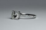 2.52 Ct Cushion Cut Diamond Hidden Halo Classic Engagement Ring 925 Sterling Silver