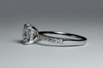2.52 Ct Cushion Cut Diamond Hidden Halo Classic Engagement Ring 925 Sterling Silver