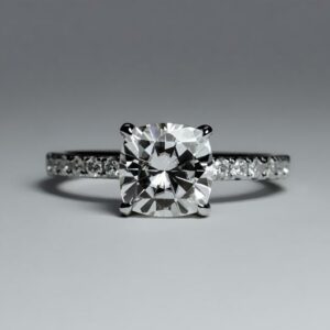 2.52 Ct Cushion Cut Diamond Hidden Halo Classic Engagement Ring 925 Sterling Silver