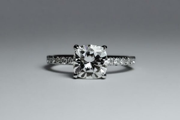 2.52 Ct Cushion Cut Diamond Hidden Halo Classic Engagement Ring 925 Sterling Silver