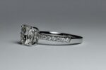 2.52 Ct Cushion Cut Diamond Hidden Halo Classic Engagement Ring 925 Sterling Silver