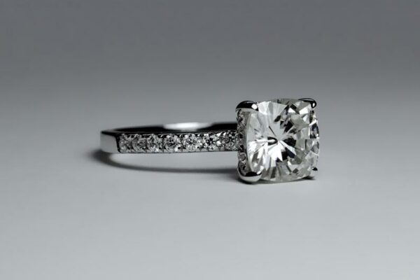 2.52 Ct Cushion Cut Diamond Hidden Halo Classic Engagement Ring 925 Sterling Silver