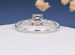 2.06 CT Classic Cushion Solitaire Diamond With Plain Band Engagement Ring Real 10K White Gold