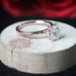 1.55 Carat Solitaire Radiant Cut Diamond Engagement Ring 14k Rose Gold Finish-Proposal Gift Ring For Her