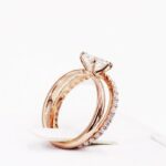 1.86 Ctw Solitaire Pear Shape Brilliant Diamond Engagement Ring Full Band 10k Rose Gold