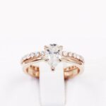 1.86 Ctw Solitaire Pear Shape Brilliant Diamond Engagement Ring Full Band 10k Rose Gold