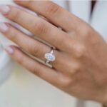 3.11 Ctw Brilliant Oval Cut & Side Pear Cut Diamond Fancy Engagement Ring 10k White Gold