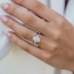 3.11 Ctw Brilliant Oval Cut & Side Pear Cut Diamond Fancy Engagement Ring 10k White Gold