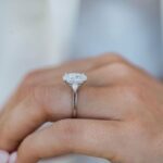 3.11 Ctw Brilliant Oval Cut & Side Pear Cut Diamond Fancy Engagement Ring 10k White Gold