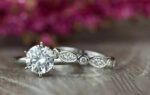 2.21 Ctw Round Cut Solitaire Diamond Engagement Ring Bridal Set In 14k Gold Plated