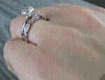 2.21 Ctw Round Cut Solitaire Diamond Engagement Ring Bridal Set In 14k Gold Plated