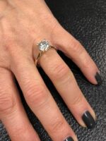 8mm Brilliant Cut 2.CT Round Diamond Solitaire Engagement Ring 14k  Yellow Gold Over
