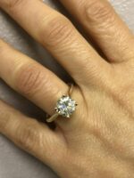 8mm Brilliant Cut 2.CT Round Diamond Solitaire Engagement Ring 14k  Yellow Gold Over