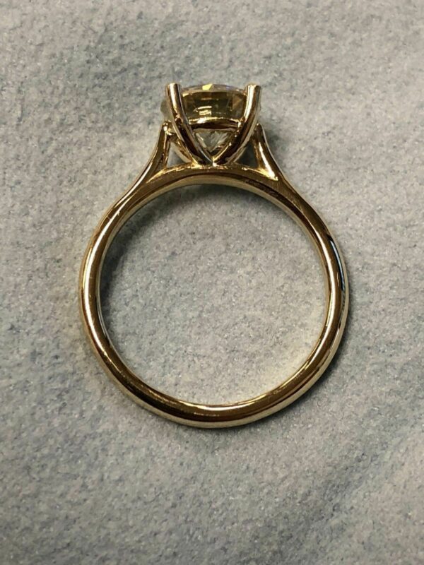 8mm Brilliant Cut 2.CT Round Diamond Solitaire Engagement Ring 14k  Yellow Gold Over