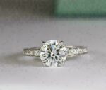 3.00 Carat Solitaire Round VVS1 Diamond Gift Engagement Ring Solid 14k White Gold