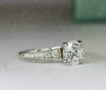 3.00 Carat Solitaire Round VVS1 Diamond Gift Engagement Ring Solid 14k White Gold