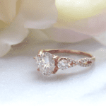 Three-Stone 3.17 Ctw Solitaire Oval Cut & Round Cut Diamond Infinity Engagement Ring 14k Rose Gold