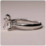 2.Carat Solitaire Pear Cut White Diamond Fancy Engagement Ring 14k White Gold Plated