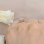 2.53 Ctw Round VVS1 Solitaire Diamond With Accents Engagement Ring Real 14k Rose Gold