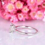 2.00 Carat Princess Cut Brilliant Diamond Solitaire With Accents Engagement Ring Solid 14k White Gold
