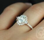 Antique 2.53 Ctw Oval Cut White Diamond Halo Engagement Ring Real 14k Yellow Gold