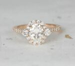 Antique 2.53 Ctw Oval Cut White Diamond Halo Engagement Ring Real 14k Yellow Gold