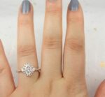 Antique 2.53 Ctw Oval Cut White Diamond Halo Engagement Ring Real 14k Yellow Gold