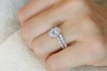3.Ctw White Oval Cut Brilliant Diamond Hidden Halo Engagement Ring Bridal Set 14k White Gold