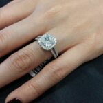 2.65 Ctw White Cushion Cut Diamond Halo 2-Shank Bridal Engagement Ring Solid 14k White Gold