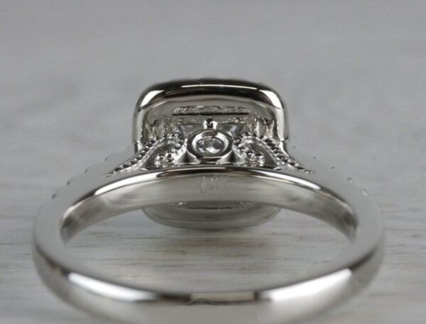 2.26 Ctw Princess Cut VVS1 Diamond Halo Classic Engagement Ring Solid 14k White Gold