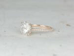 Forever 3.00 Carat Brilliant Cut Diamond Solitaire With Accents Luxury Engagement Ring Solid 14k Yellow Gold