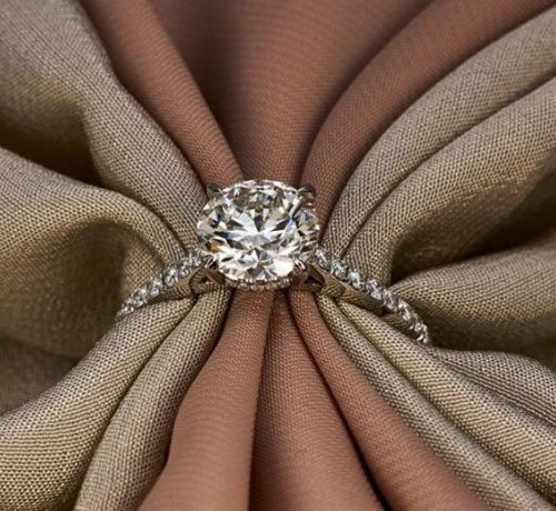 Unique 3.Carat Brilliant Cut White Diamond Fancy Engagement Ring Solid 14k White Gold