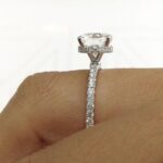 Fancy 2.45 Ctw Brilliant Cut Diamond Solitaire With "Hidden Halo" Engagement Ring Real 10K White Gold