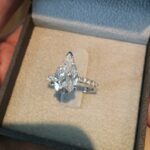 Forever 3.50 Ctw Pear White Diamond Solitaire With Accents Fancy Engagement Ring Solid 14k White Gold