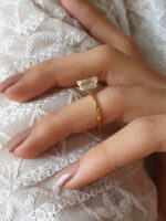 Unique 2.25 Carat Radiant Cut White Diamond "Hidden Halo"Fancy Engagement Ring Real 14k Yellow Gold