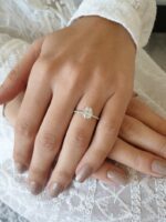 Forever 1.80 Carat Oval Cut Brilliant Diamond Solitaire With Accents Engagement Ring 14k White Gold Plated