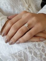 Forever 1.80 Carat Oval Cut Brilliant Diamond Solitaire With Accents Engagement Ring 14k White Gold Plated