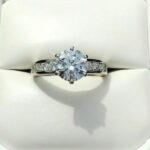 2.50 Ctw Excellent Cut Round Diamond Ring,Solitaire With Channel Set Engagement Ring 14k White Gold Over