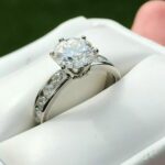 2.50 Ctw Excellent Cut Round Diamond Ring,Solitaire With Channel Set Engagement Ring 14k White Gold Over