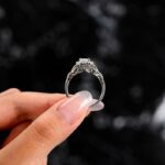 Infinity Engagement Ring Set, 2.63 Ctw Princess Cut Diamond Twist Wedding Ring Set 14k White Gold Over