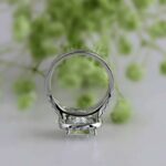 Unique 2.70 Ct Princess White Diamond Halo 2-Shank Best Engagement Ring 10k White Gold