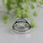 Unique 2.70 Ct Princess White Diamond Halo 2-Shank Best Engagement Ring 10k White Gold