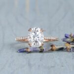 2.30 Carat Oval Cut Diamond Double 4-Prong Solitaire Engagement Ring Solid 14k Rose Gold