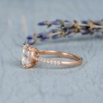 2.30 Carat Oval Cut Diamond Double 4-Prong Solitaire Engagement Ring Solid 14k Rose Gold