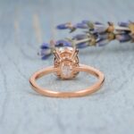 2.30 Carat Oval Cut Diamond Double 4-Prong Solitaire Engagement Ring Solid 14k Rose Gold