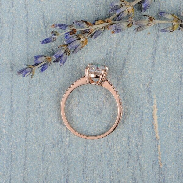 2.30 Carat Oval Cut Diamond Double 4-Prong Solitaire Engagement Ring Solid 14k Rose Gold