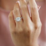 2.40 Ctw Cushion White Diamond Halo Engagement Ring Bridal Set 14k White Gold Over