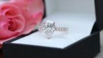 2.50 Ctw Pear Shape Solitaire Diamond With Accents Engagement Ring 14k Rose Gold Over